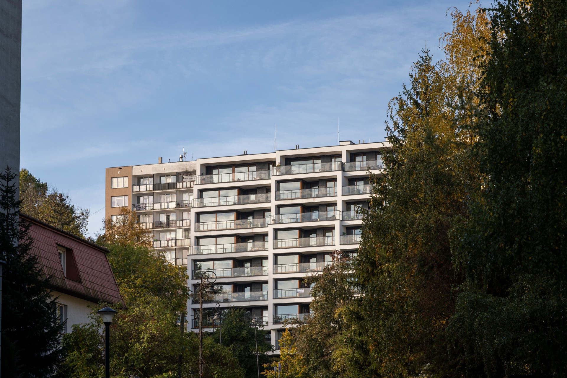 Modern Warsaw Architecture in Green Surroundings
